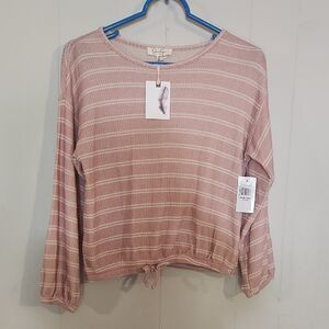 Jessica Simpson Blush Striped Blouse